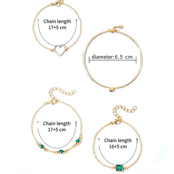 Emerald Green Bracelet Set - Picture 5 of 5